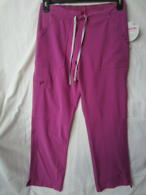 Womens Urbane Performance Fuchsia Elastic Waist w/ Drawstring Scrub Pants Size S