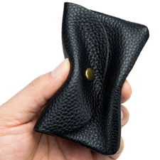 Real Leather Credit Business Card Wallet Man Women Card Holder Slim Money Case