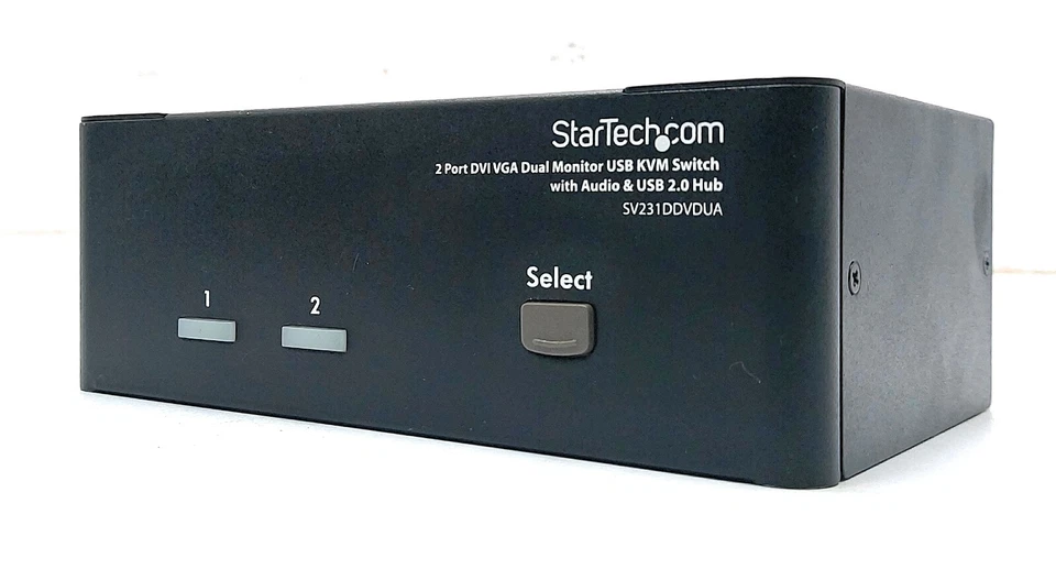 Startechcom 2 Port DVI VGA Dual Monitor USB KVM Schalter SV231DDVDUA - Bild 3 von 4