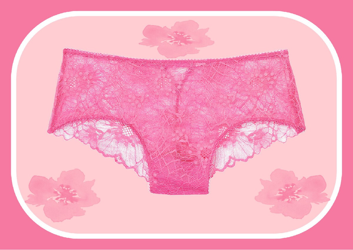 S M L XL Spring Pink FLORAL LACE w Back Detail Victorias Secret
