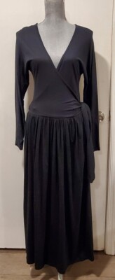 French Connection Black Faux Wrap Dress Vintage 80s Drop Waist | eBay French Connection Black Faux Wrap Dress Vintage 80s Drop Waist | eBay