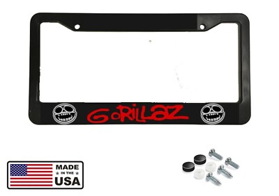 Gorillaz Band Fan Music Song Feel good inc. Black License Plate Frame NEW