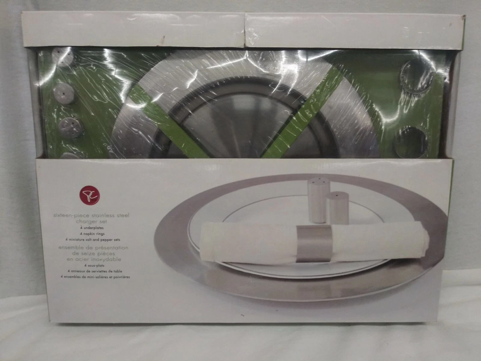 PRESIDENTS CHOICE 16 PIECE STAINLESS STEEL CHARGER SET