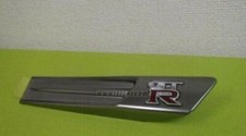 Nissan Genuine Gtr R35 Front Side Fender Pure Emblem Finisher Silver