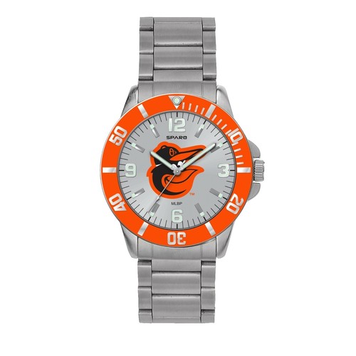 Baltimore Orioles MLB Heart Stainless-Steel Bracelet Watch 