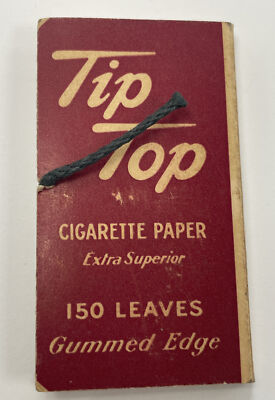 Vintage 1940’ Tip Top Cigarette Paper Extra Superior Liggett & Myers 150  Leaves