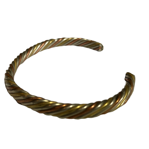 Skinny .25" MultiTone Twisted Metal Bracelet Fits smaller wrist sizes