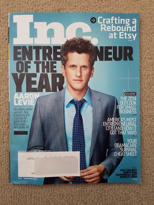 Aaron Levie, Pierre Omidyar, Vivek Wadhwa Inc Magazine January 2014