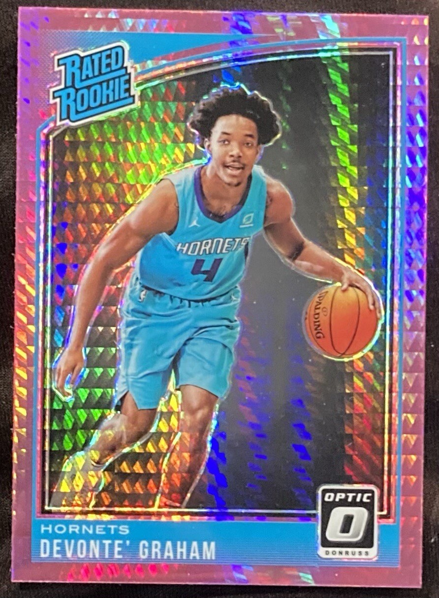 Devonte' Graham 2018-19 Donruss Optic Rated Rookie Pink Hyper #189 Hornets