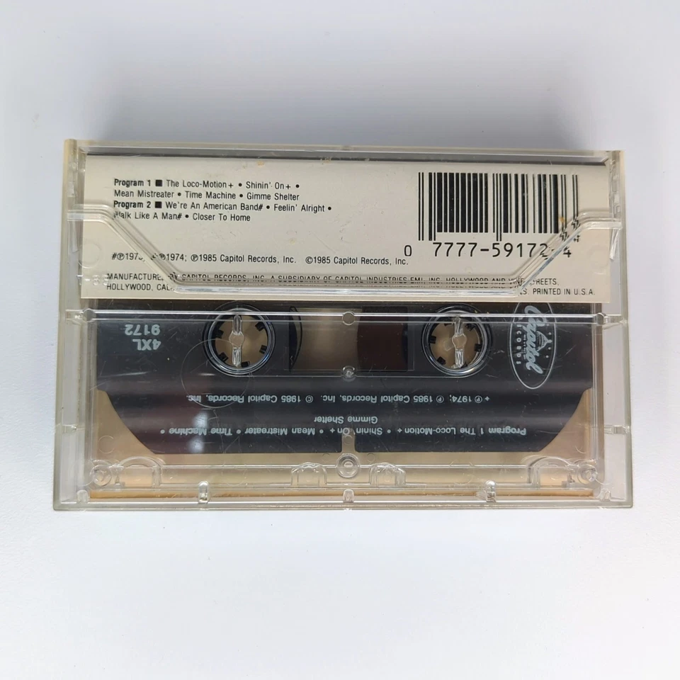 Grand Funk - The Best of Grand Funk, 1985, Cassette, Capitol Records – 4XL-9172 - Image 2 of 3