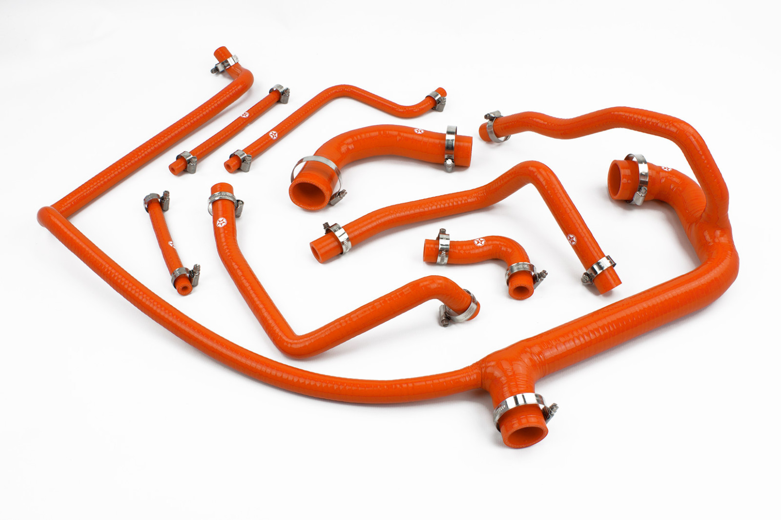 Silicone Radiator Coolant Hoses fit Land Rover Defender 300TDI RHD Stoney Orange
