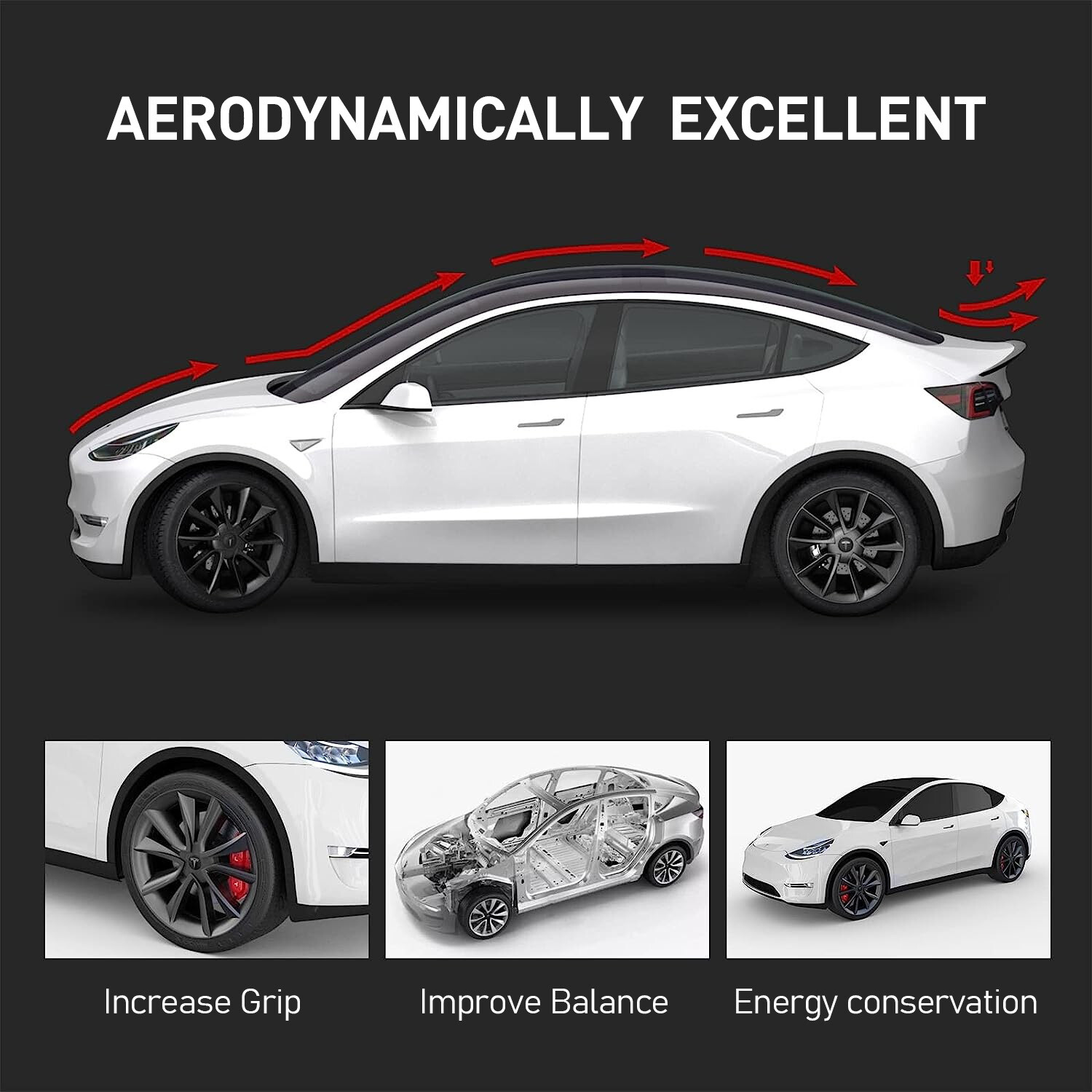 Model Y 20172022 Rear Wing Glossy carbon fiber special offer (Local