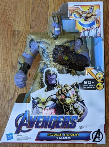New Marvel Avengers Endgame Power Punch Thanos With Sound & Phrases 13" Figure - Picture 1 of 3