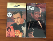 NEW TWO 2 JAMES BOND 007 VHS TAPES MOVIE FILMS FACTORY SEAL CASSETTE VINTAGE v