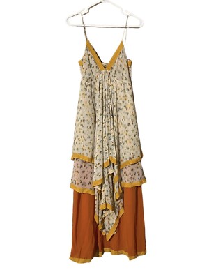 Gracia Flare Layered Maxi Dress Women's Size Small Spaghetti Strap Long  Comfort | eBay
