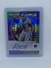 Patrick Taylor Jr 2020 Prizm Draft Rookie Auto Green Purple 83/199 A2