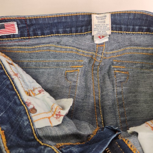 True Religion Jeans Womens 31 Becky Bootcut Blue Denim Flap Pockets - Picture 9 of 10