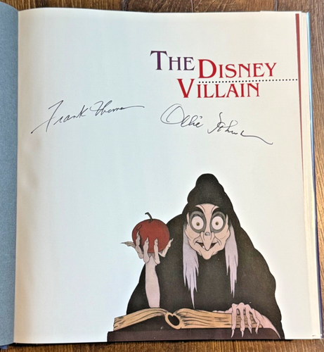 THE DISNEY VILLAIN Ist Edition 1993 Ollie Johnston Frank Thomas SIGNED - Picture 2 of 11