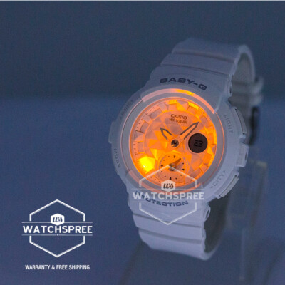 Casio Baby-G BGA-195 Series White Resin Band Watch BGA195-7A BGA 