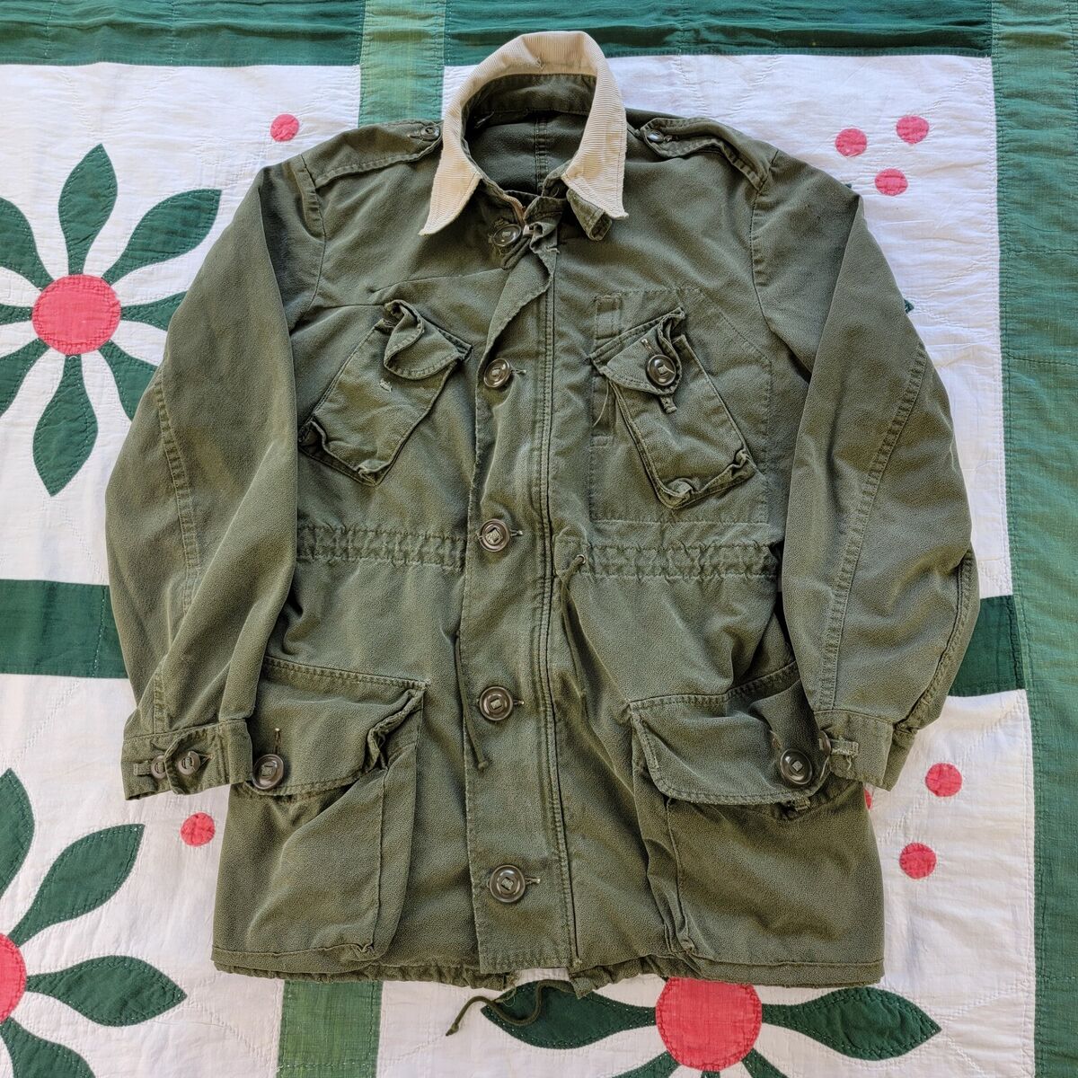 Vintage 1970s Canadian Army MK II Combat Jacket Green OD Military