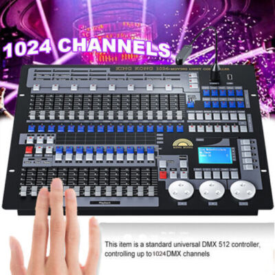 DMX 1024 Channels Black Grand DJ Console Stage Lighting Controller Equipment