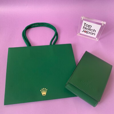 ROLEX Uhrenschutz Etui Grün Leder Weich Reisetasche Uhrenhalter mit Tasche