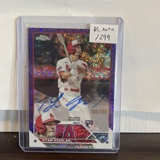 2023 Topps Chrome- Ryan Aguilar RC Purple Speckle REFRACTOR Auto /299