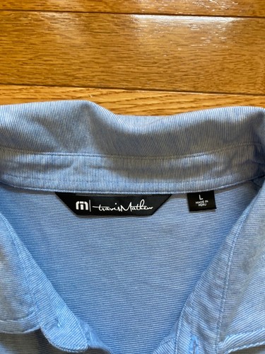 Travis Mathew Mens Sz L Light Blue Soft Pima Cotton Short Sleeve Tshirt - Picture 4 of 4
