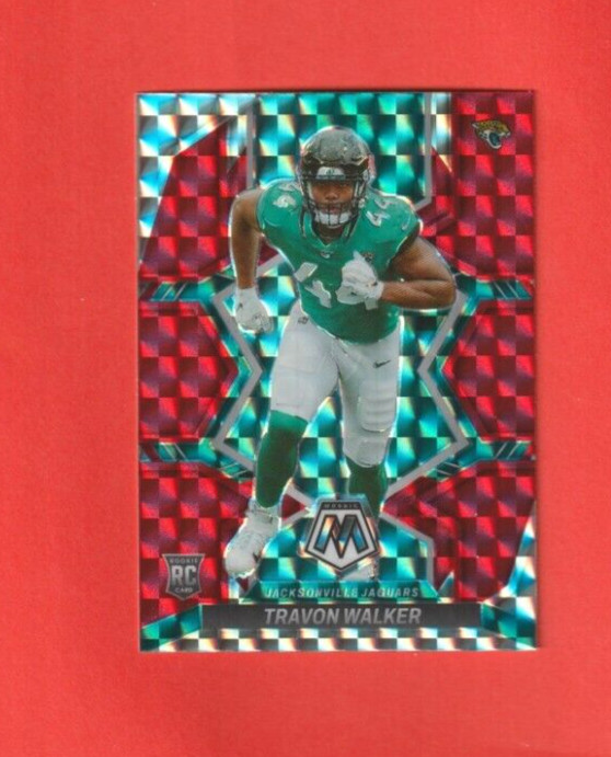 2022 Panini Mosaic RED # 333 Travon Walker RC JACKSONVILLE JAGUARS