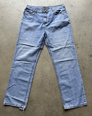 Vintage Giorgio Armani Light Wash Blue Cotton Denim Distressed