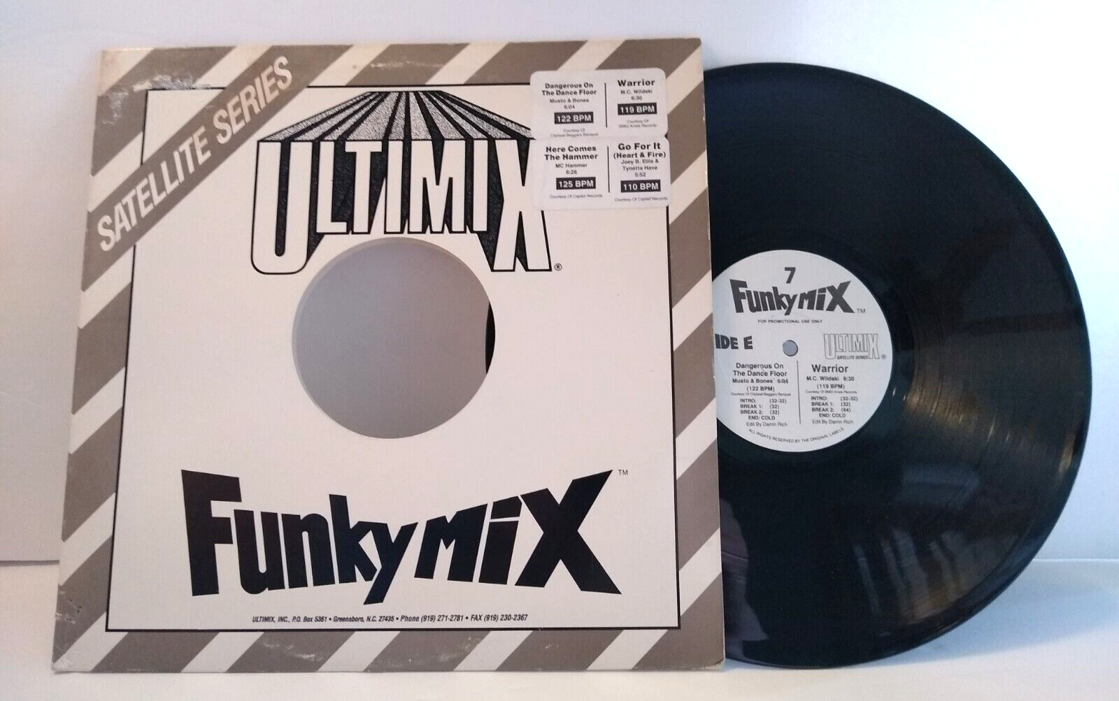 Funkymix 7 Ultimix Vinyl Records Promo Hip-House Soul Sides E&F Only MC Hammer-image