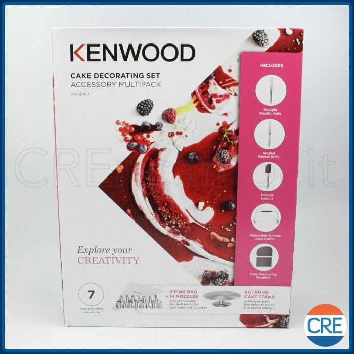 KENWOOD Set Decorazione Dolci Torte KWSD100 Originale Planetaria Impastatrice - Immagine 2 di 3