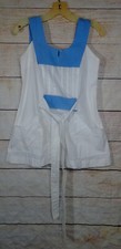 Rare Vintage Women's Medical or Server Uniform Custom Made Mock Dress Size S