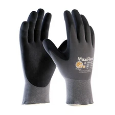 12 PAIR Maxi Flex Ultimate 34-8744 Nitrile Micro Foam Coated Work Glove