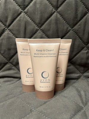 Avon Solutions Keep It Clean Multi-Vitamin Cleanser Travel Size Lot Of 3 NOS