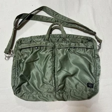 Porter Yoshida Kaban Helmet Bag Tanker 2 Way Green 51cm Length Fashion Tote