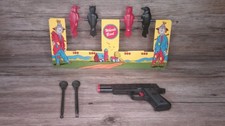vintage Ohio Art target game Whirli bird tin litho toy works and 2 darts