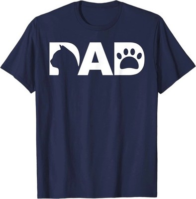 Cat Dad T-Shirt Funny Gift Father's Day Cat Lover Unisex T-Shirt