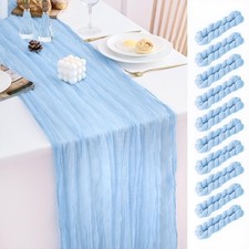 10 Pack Baby Blue Table Runner 21x120 Inch Li...