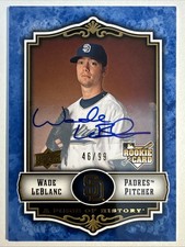 2009 Upper Deck A Piece of History Wade LeBlanc Rookie Auto Blue #/99 #122