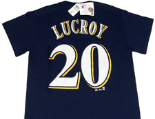 Vintage Jonathan Lucroy Milwaukee Brewers Baseball Jersey T-Shirt New! NWT SMALL
