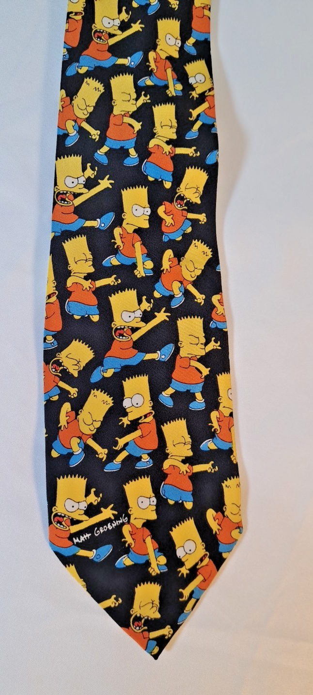 Bart Simpson Neck Tie Silk Balanchine Vintage 1990's