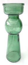 alte Hyazinthenvase grün Pressglas Hyazinthenglas Glas Vase 17 cm