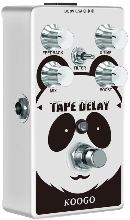 Pedal de retardo de cinta Koogo (Cool Panda) con ajuste de retardo de ancho y efectos de graves Foto 3 de 4
