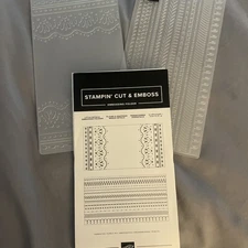 Stampin Up Embossing Folder Little Details Set Of Two