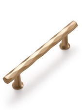 Champagne Bronze Cabinet Pulls 5" Hole Center 2 Pack Hammered Cabinet Handles...