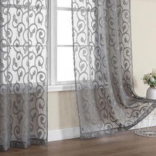 OWENIE Furman Sheer Curtains 84 inches Long for Bedroom Living Room 2 Panels