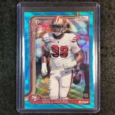 2025 Topps Chrome Football MYKEL WILLIAMS Rookie Base Aqua Wave 151/199 #352