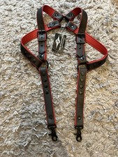 Neu Mr. S Leder Hardline Hunter Harness 2.0 schwarz/rot Leder Größe S-M