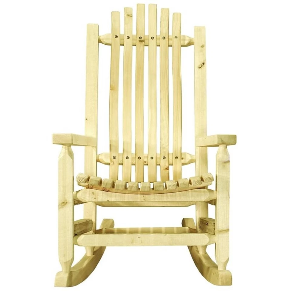 Montana Woodworks Homestead 19" Transitional Wood Adult Rocker in Gold - Image 3 of 4